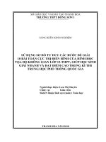SKKN sử DỤNG sơ đồ tư DUY các bước để GIẢI 10 bài TOÁN cực TRỊ điển HÌNH của HÌNH học tọa độ KHÔNG GIAN lớp 12 