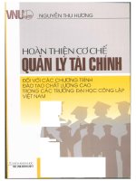 Hoàn thiện cơ chế quản lý tài chính đối với các chương trình đào tạo chất lượng cao trong các trường đại học công lập việt nam 