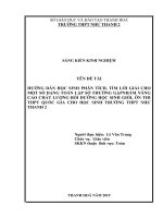 SKKN hướng dẫn học sinh phân tích, tìm lời giải cho một số dạng toán lập số thường gặp 