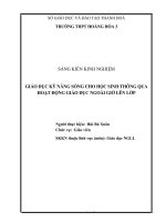 SKKN giáo dục kỹ năng sống cho học sinh thông qua hoạt động ngoài giờ lên lớp 
