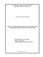 SKKN NÂNG CAO THÀNH TÍCH CHẠY NGẮN CHO học SINH lớp 10 BẰNG PHƯƠNG PHÁP tập LUYỆN mới 