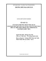 SKKN xây dựng phương pháp giải dạng bài tập con lắc lò xo, con lắc đơn thay đổi các điều kiện trong quá trình đang dao động điều hòa 