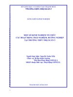 SKKN một số kinh nghiệm tổ chức các hoạt động trải nghiệm,hướng nghiệp tại trường THPT thọ xuân 5 