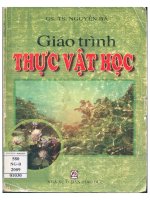 Giáo trình thực vật học   đại cương về giải phẫu, hình thái và phân loại học thực vật 
