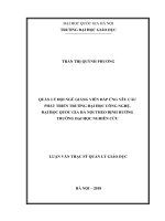 QUẢN LÝ ĐỘI NGŨ GIẢNG VIÊN ĐÁP ỨNG YÊU CẦU PHÁT TRIỂN TRƯỜNG ĐẠI HỌC CÔNG NGHỆ, ĐẠI HỌC QUỐC GIA HÀ NỘI THEO ĐỊNH HƯỚNG NGHIÊN CỨU