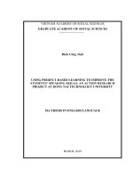 Using project-based learning to improve the students’ speaking skills: an action research project at Dong Nai Technology University