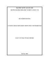 Vấn đề sử dụng tiếng động trong phát thanh hiện đại