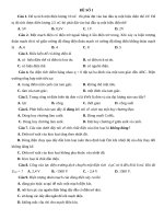 Bộ đề thi học kì 1 môn Vật lý lớp 11