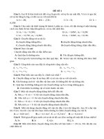 Bộ đề thi học kì 1 môn Vật lý lớp 10