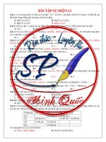 TRẮC NGHIỆM sự điện LI( đáp án CHI TIẾT) 