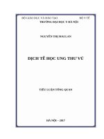 Nghiên cứu tỷ lệ mắc mới ung thư vú ở phụ nữ  hà nội giai đoạn 2014 2016 