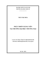 Phát triển giảng viên tại Trường Đại học Thương Mại