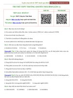 2020 thi thử THPT   trường chuyên thái bình (lần 1) 