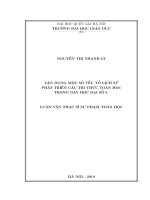 Vận dụng một số yếu tố lịch sử phát triển các tri thức toán học trong dạy học đại số 9
