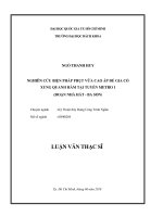 NGHIÊN CỨU BIỆN PHÁP PHỤT VỮA CAO ÁP ĐỂ GIA CỐ XUNG QUANH HẦM TẠI TUYẾN METRO 1 (ĐOẠN NHÀ HÁT - BA SON)