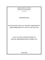 Phân bổ nguồn nhân lực cho phát triển kinh tế: Kinh nghiệm quốc tế và hàm ý cho Việt Nam