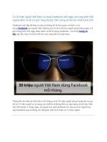 Có 20 triệu người việt nam sử dụng facebook mỗi ngày và trung bình mỗi người dành ra tới 2