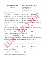 Lời giải chi tiết đề 1 sở GD, đt vĩnh phúc lần 2 năm 2017 