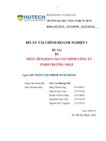 ĐỒ ÁN PHÂN TÍCH BÁO CÁO TÀI CHÍNH CÔNG TY TNHH THƯỜNG NHẬT