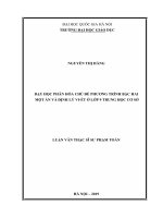 Dạy học phân hóa chủ đề phương trình bậc hai một ẩn và định lý Viét ở lớp 9 Trung học cơ sở
