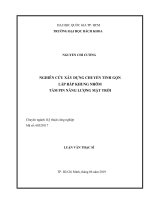 Nghiên cứu xây dựng chuyền tinh gọn lắp ráp khung nhôm tấm pin năng lượng mặt trời