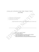 COLLOCATIONS FOR THE TOEIC TEST 