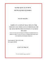 Nghiên cứu cải tiến kỹ thuật tiền xử lý phụ phẩm gỗ cao su trong sản xuất bioethanol thế hệ 2 bằng phương pháp tái sử dụng và tận dụng hóa chất