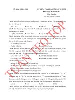 Sở GD, đt hà nội môn sinh lần 1 năm 2017 