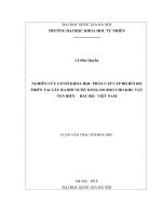 Nghiên cứu cơ sở khoa học phân cấp cấp độ rủi ro thiên tai gây ra bởi nước dâng do bão cho khu vực ven biển Bắc Bộ  Việt Nam