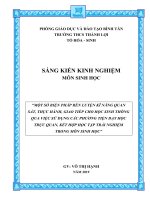 Một số biện pháp rèn luyện kĩ năng quan sát, thực hành, giao tiếp cho học sinh thông qua việc sử dụng các phương tiện dạy học trực quan, kết hợp học tập trải nghiệm trong môn Sinh học