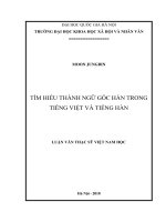 Tìm hiểu thành ngữ gốc Hán trong tiếng Việt và tiếng Hàn