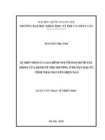 Sự biến đổi của gia đình người Dao dưới tác động của kinh tế thị trường ở huyện Đại Từ, tỉnh Thái Nguyên hiện nay