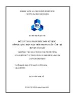 Đề xuất giải pháp thúc đẩy sử dụng năng lượng điện mặt trời trong nuôi tôm tại huyện cần Giờ