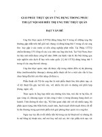 NGHIÊN cứu ỨNG DỤNG PHẪU THUẬT nội SOI LỒNG NGỰC và ổ BỤNG điều TRỊ UNG THƯ THỰC QUẢN 