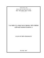 Vai trò của Nhật Bản trong tiến trình liên kết kinh tế Đông Á