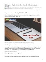 những thủ thuật dành riêng cho dân kế toán và văn phòng