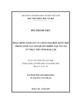 Hoạt động giám sát của đoàn đại biểu quốc hội trong lĩnh vực giải quyết khiếu nại, tố cáo từ thực tiễn tỉnh đắk lắk