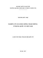 Nghiên cứu so sánh chống tham nhũng ở Trung Quốc và Việt Nam
