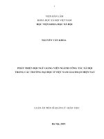 Phát triển đội ngũ giảng viên ngành công tác xã hội trong các trường đại học ở Việt Nam giai đoạn hiện nay