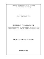 Pháp luật về lao động là người khuyết tật ở Việt Nam hiện nay