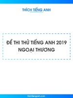 ThichTiengAnh com đề thi thử tiếng anh 2019 ngoại thương hà nội lần 2