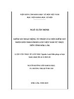 KIỂM sát HOẠT ĐỘNG tư PHÁP của VIỆN KIỂM sát NHÂN dân THEO PHÁP LUẬT VIỆT NAM từ THỰC TIỄN TỈNH đắk lắk 