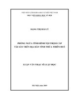 Phòng ngừa tình hình tội trộm cắp tài sản trên địa bàn tỉnh Thừa Thiên Huế