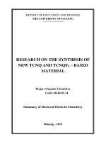 Nghiên cứu tổng hợp vật liệu mới từ TCNQ và TCNQF4 tt tiếng anh 