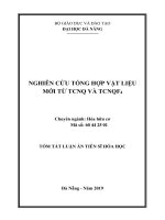 Nghiên cứu tổng hợp vật liệu mới từ TCNQ và TCNQF4 