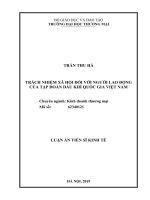 Trách nhiệm xã hội đối với người lao động của Tập đoàn Dầu khí quốc gia Việt Nam