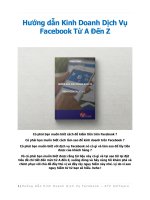 Hướng dẫn kinh doanh dịch vụ facebook từ a đến z