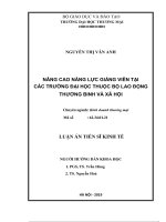 Nâng cao năng lực giảng viên tại các trường đại học thuộc bộ Lao động - Thương binh và Xã hội