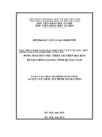Thực hiện chính sách giảm nghèo bền vững cho đồng bào dân tộc thiểu số trên địa bàn huyện đông giang, tỉnh quảng nam 