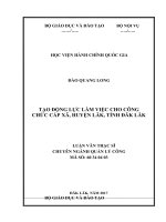 Tạo động lực làm việc cho công chức cấp xã, huyện lăk, tỉnh đăk lăk 